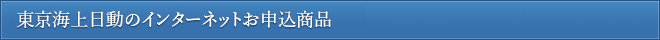 東京海上日動のインターネットお申し込み商品